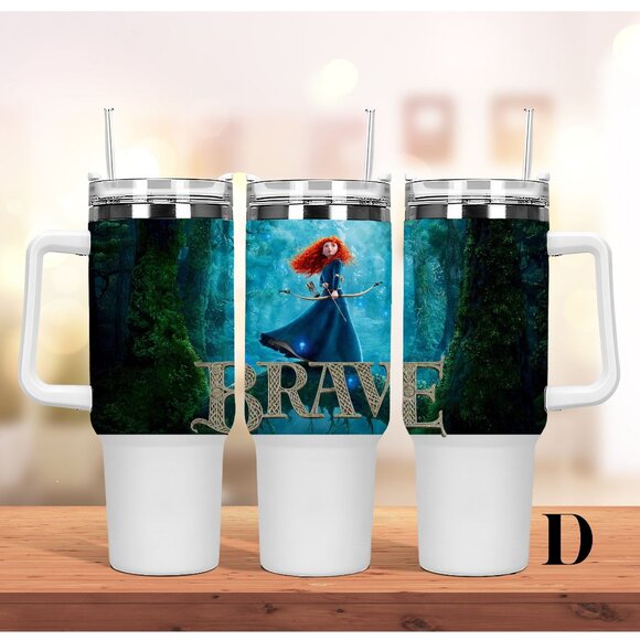 Disney Princess Merida (Brave) 40oz Tumbler/Water bottle/Mug with lid, handle an - Picture 1 of 1